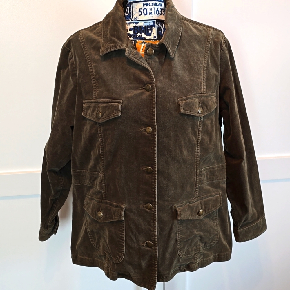 Vintage North Crest women's green corduroy jacket